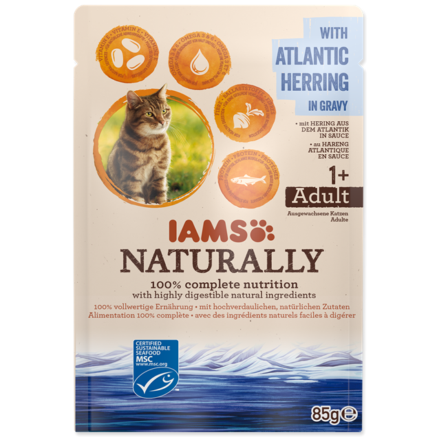 Iams Naturally Adult Cat With North Atlantic Herring In Gravy 