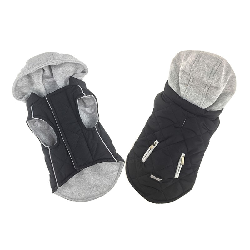 Pet Interest Sportive Jacket Black With Hood