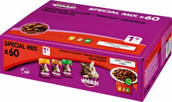 | Whiskas Multipacks 60x100gr | Mix In Pouches Jelly Buy at 1+ Whiskas Selection