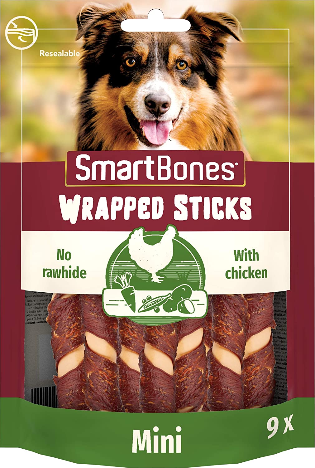Smart Bones Chicken Wrap Mini Sticks 9 Pcs