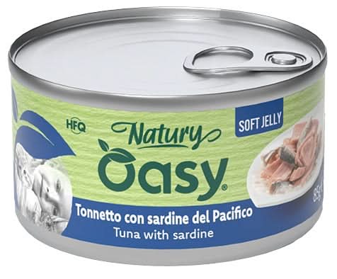 Oasy Wet Cat Natury Tuna with Sardine in Soft Jelly