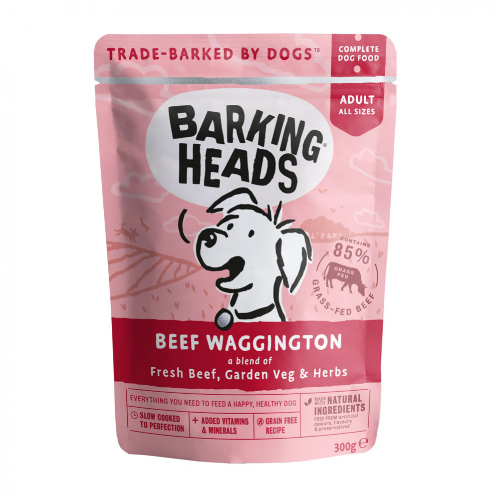 Barking Heads Canine Wet Pouch Beef Waggington 