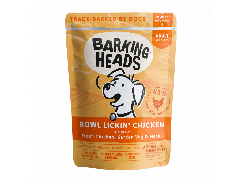 Barking Heads Canine Wet Pouch Bowl Lickin Chicken