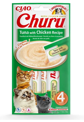 Inaba Churu Tuna & Chicken Recipe Creamy Cat Treats