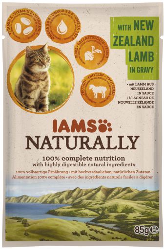 Iams Naturally Adult Cat With New Zealand Lamb In Gravy