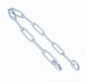 Chain Collar Satin Chrome 59cm