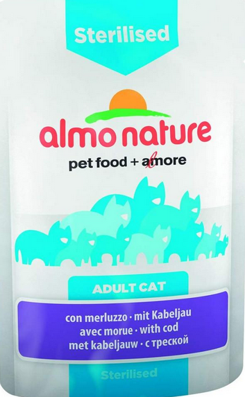 Almo Nature Cat Functional Pouch Sterilised With Cod 