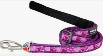 Red Dingo Breezy Love Adjustable Lead - Purple Small Adjustable Length 1.1 X1.8 M
