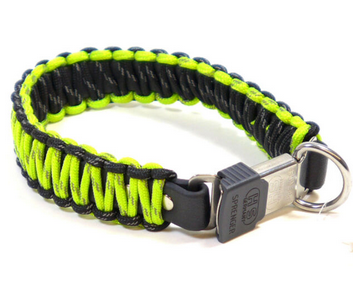Sprenger Collar In Nylon With Click Lock Green Neon