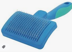 Vivog Slicker Brush Self Cleaning Blue