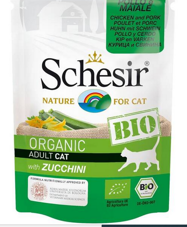 Schesir Bio Cat Chicken - Pork - Zucchini 