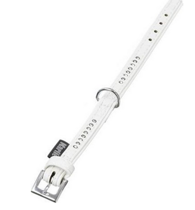 Karlie Collar In Leather Plus White 22mm 45cm