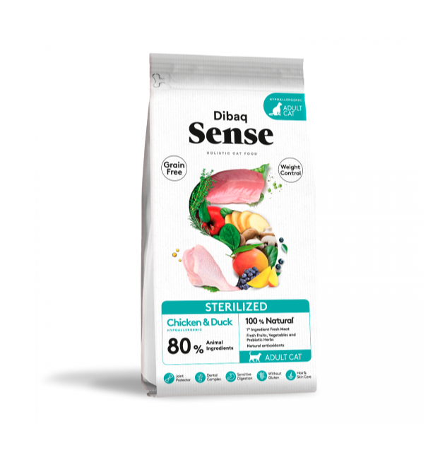 Dibaq Sense Adult Sterilized Chicken & Duck Cat Dry Food
