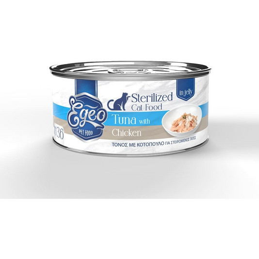 Egeo Cat Sterilised Tuna and Chicken in Jelly