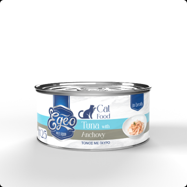 Egeo Tuna Whole Loin With Anchovy And Rice In Broth Adult Cat Wet Food