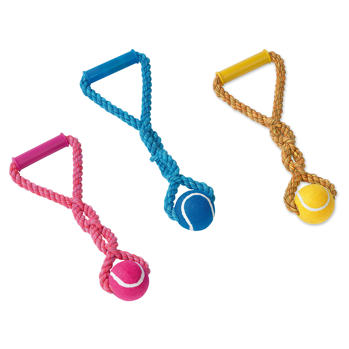 Nobby Rope Toy Rope With Tennis Ball And Handle