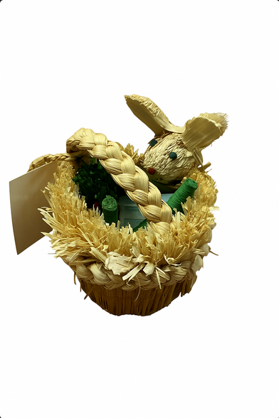 Filled Rabbit Basket With 4 Leaf Vegetables Roddent Dental