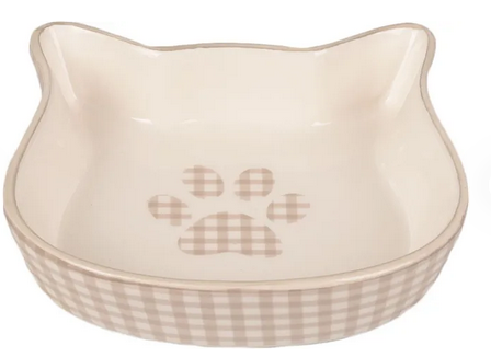 Flamingo Bowl Ceramic MyloCat Face Beige