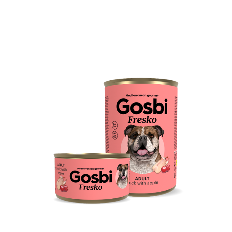 Gosbi Fresko Dog Adult Duck With Apple