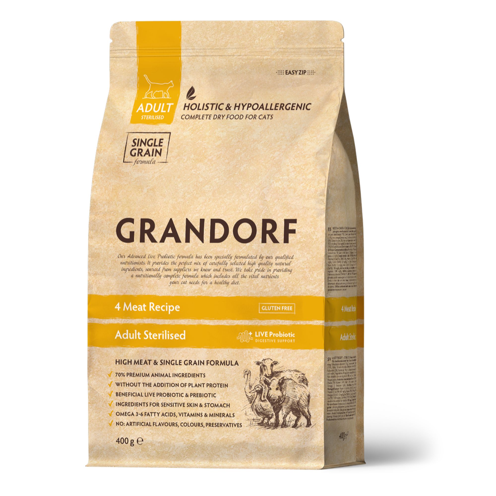 Grandorf Classic 4 Meat Recipe For Adult Sterilized Cats