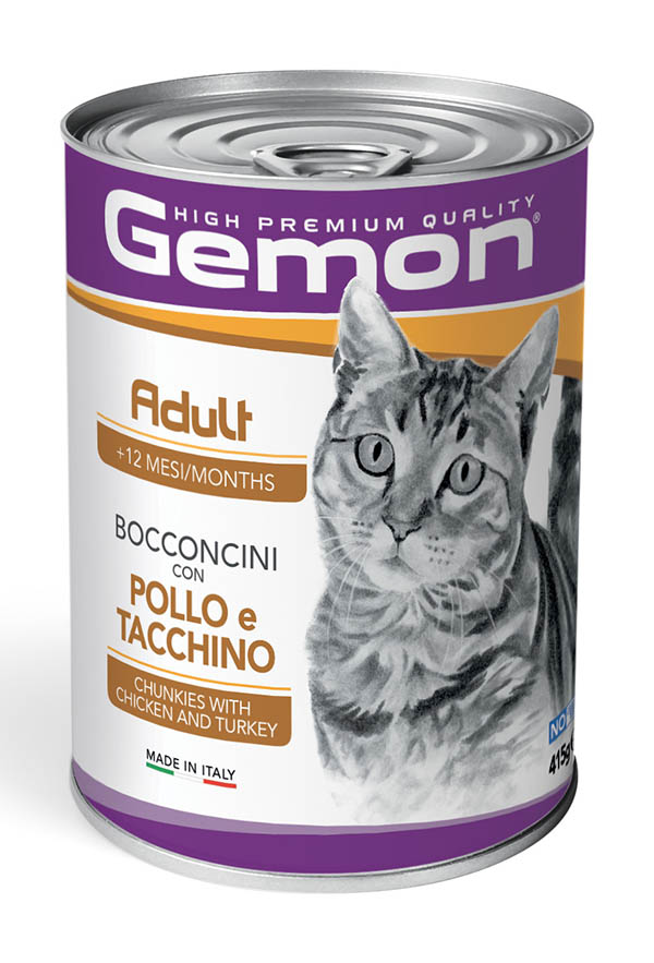 Gemon Gemon adult cat chunkies with chicken and turkey