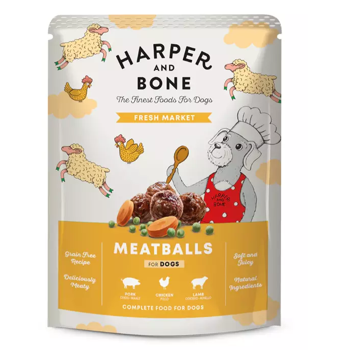Harper & Bone Fresh Market Adult Wet Dog Food Meatballs With Pork, Chicken And Lamb