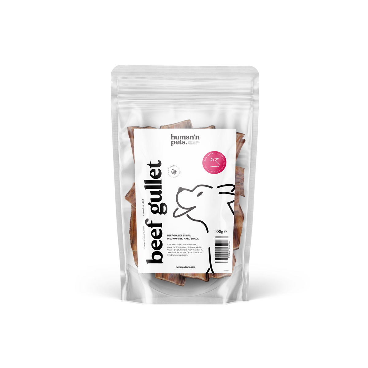 HUMAN N PETS Beef Gullet Strips  100g