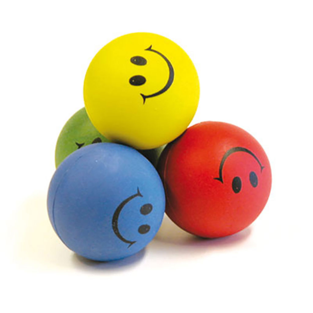 Nobby Foam Rubber Smiley Balls Assorted