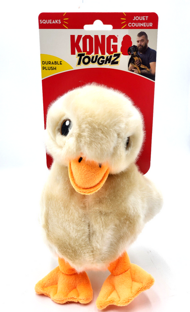 Kong Toughz Duck Medium Squeaky Plush Shake & Snuggle Dog Toy