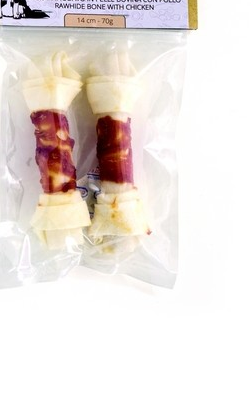 Viking Rawhide Bone White Chicken 14cm 2pcs