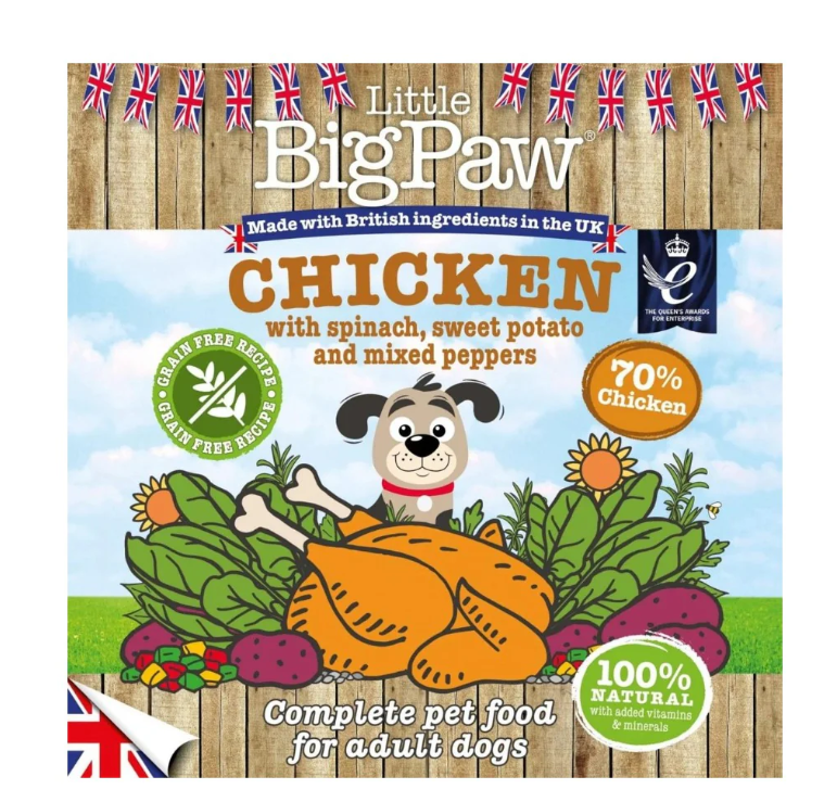 Little Big Paw Chicken With Spinach, Sweet Potato And Peppers Dog Wet Food