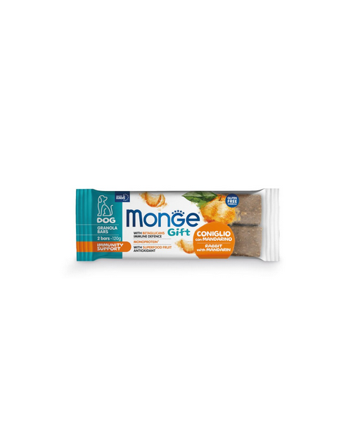 Monge Gift Dog Granola Bars Immunity With Rabbit And Mandarin