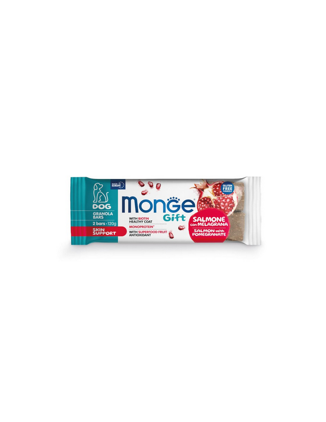Monge Gift Dog Granola Bars Skin Support With Salmon And Pomegranate