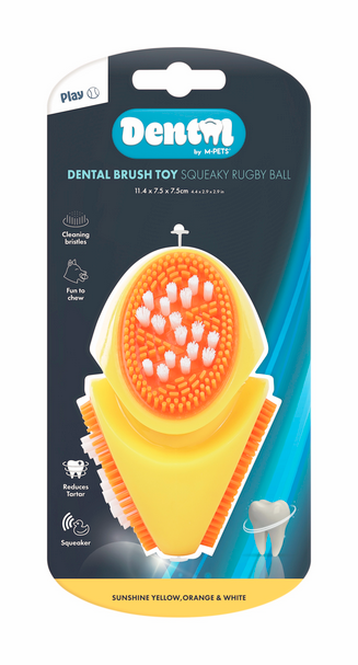 M-Pets Dental Squeaky Ruby Ball
