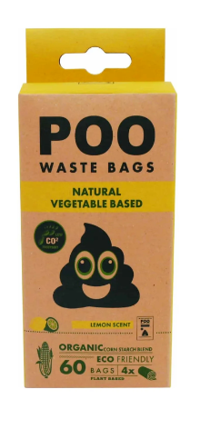 M-PETS m-pets 60 count org lemon scented poo bags