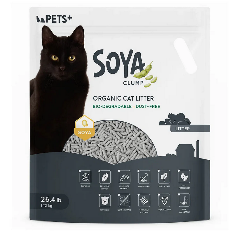 M-PETS Organic Soya and Charcoal Cat Litter