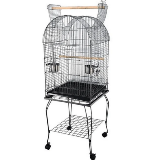 Makarounas Parrot / Parakeet Cage White 52x52x140.5cm 