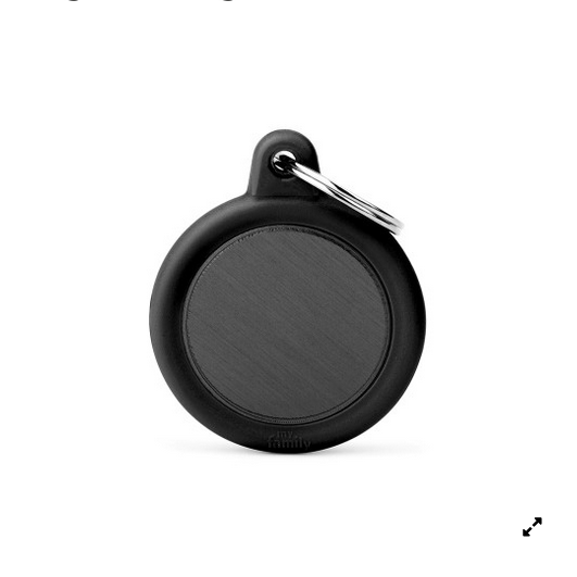 My Family Hushtag Aluminum Black Circle