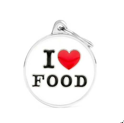 My Family I Love Food Name Tag