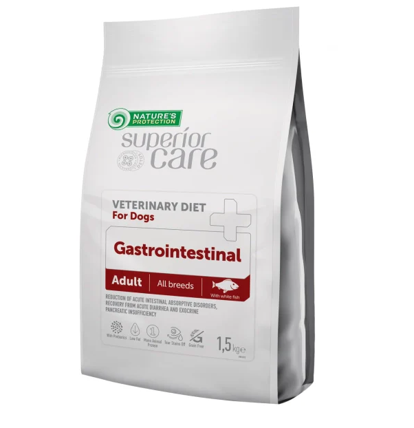 Natures Protection Superior Care Dietetic Gastrointestinal Adult All Breeds Dry Dog Food With White Fish