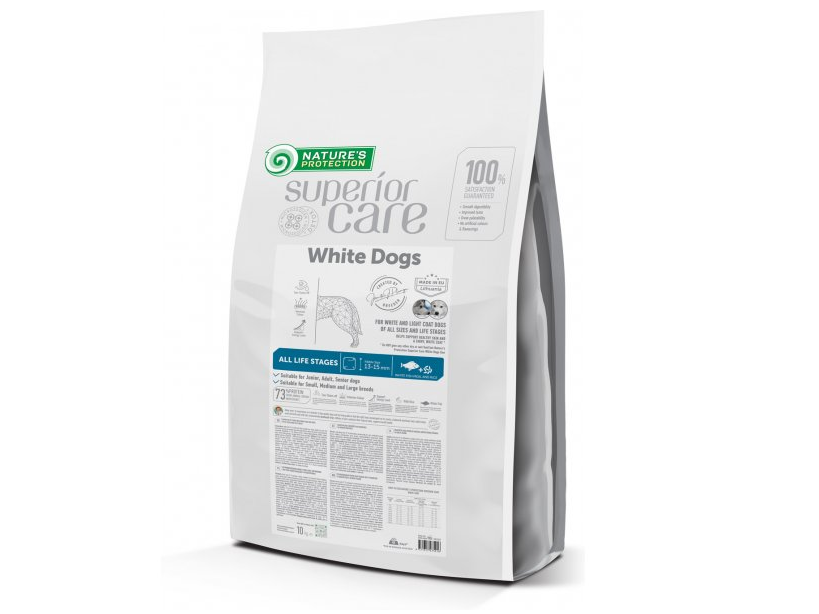 Natures Protection Superior Care Drey With White Fish For Dog Stages With White Coat And With Rice