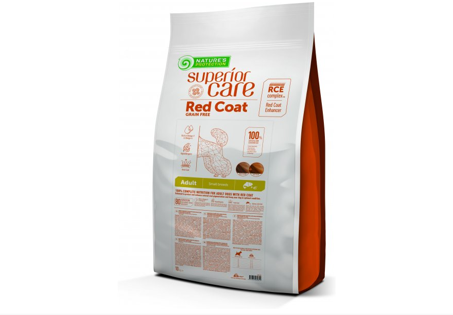 Natures Protection Superior Care Grain Free Food Adult Dogs Small Breeds Red Coat With Salmon