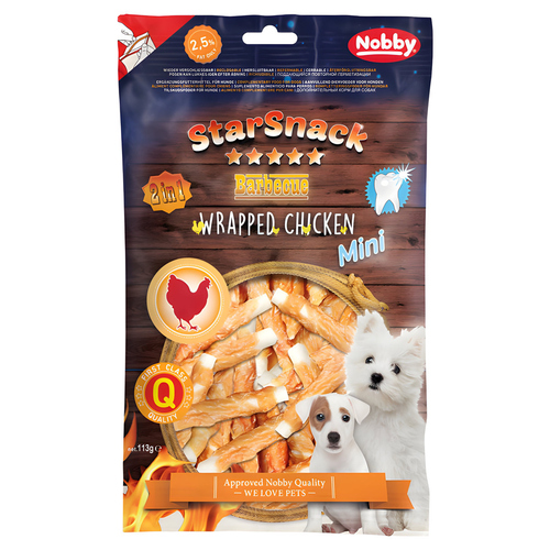 Nobby Starsnack Bbq Mini Wrapped Chicken