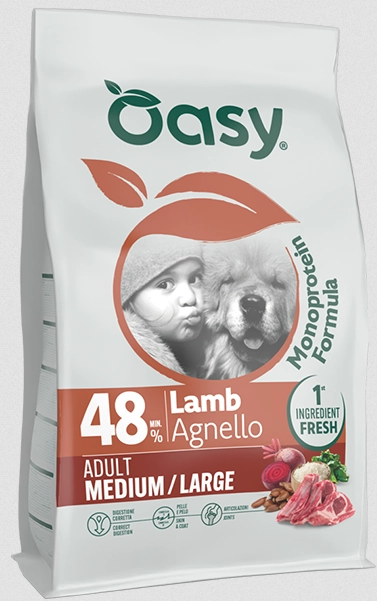 Oasy Dry Dog Monoprotein Adult Medium/Large Lamb