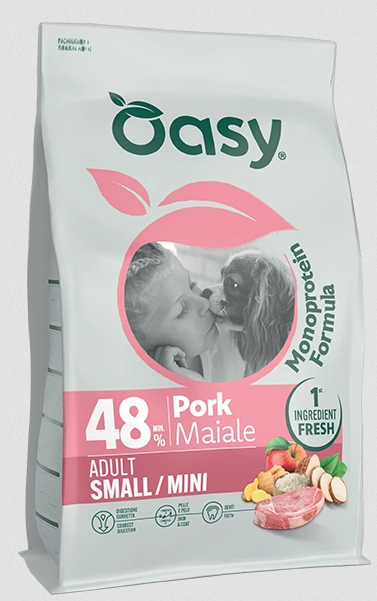 Oasy Dry Dog Monoprotein Adult Small/Mini Pork