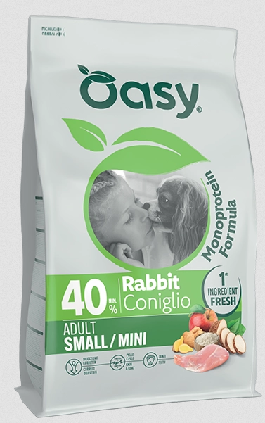 Oasy Dry Dog Monoprotein Adult Small/Mini Rabbit