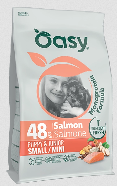  Oasy Dry Dog Monoprotein Puppy & Junior Small/Mini Salmon