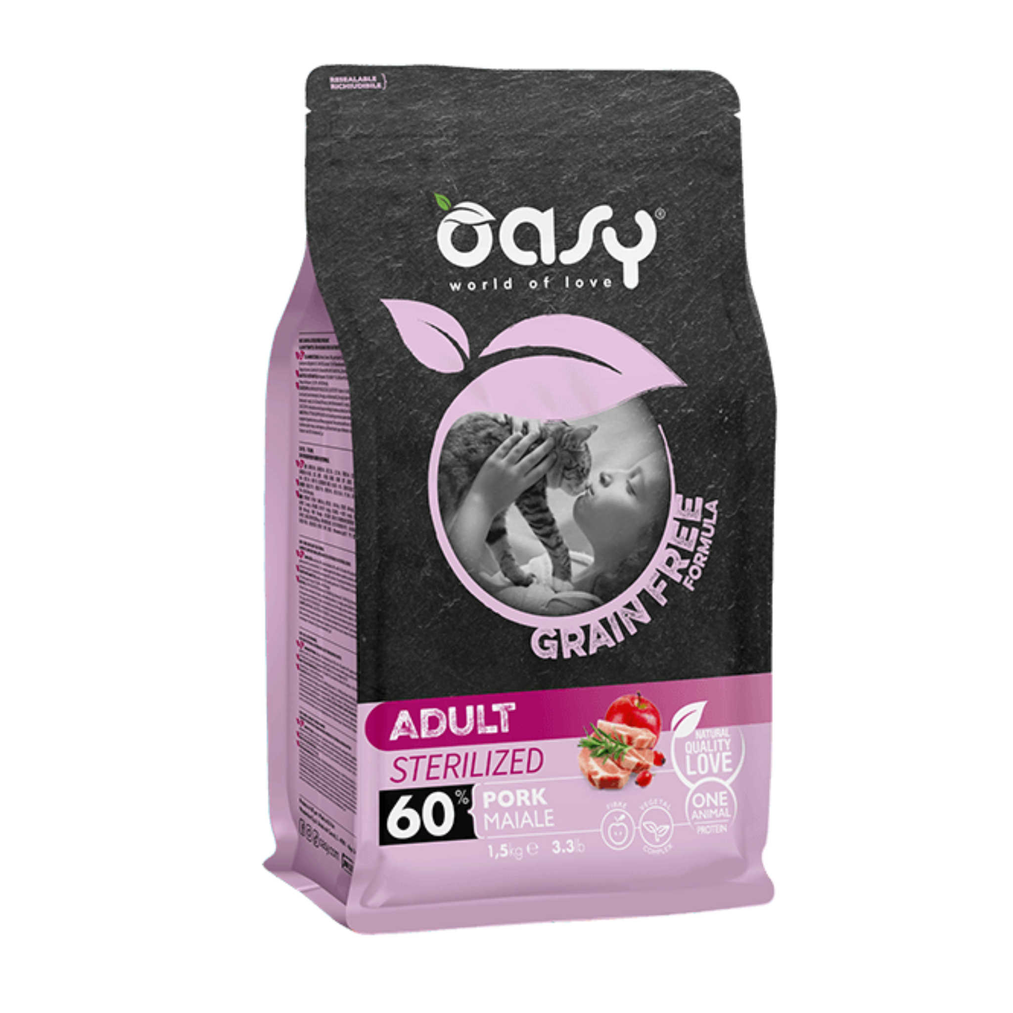 Oasy Grain Free Dry Food for Sterilized Adult Cats