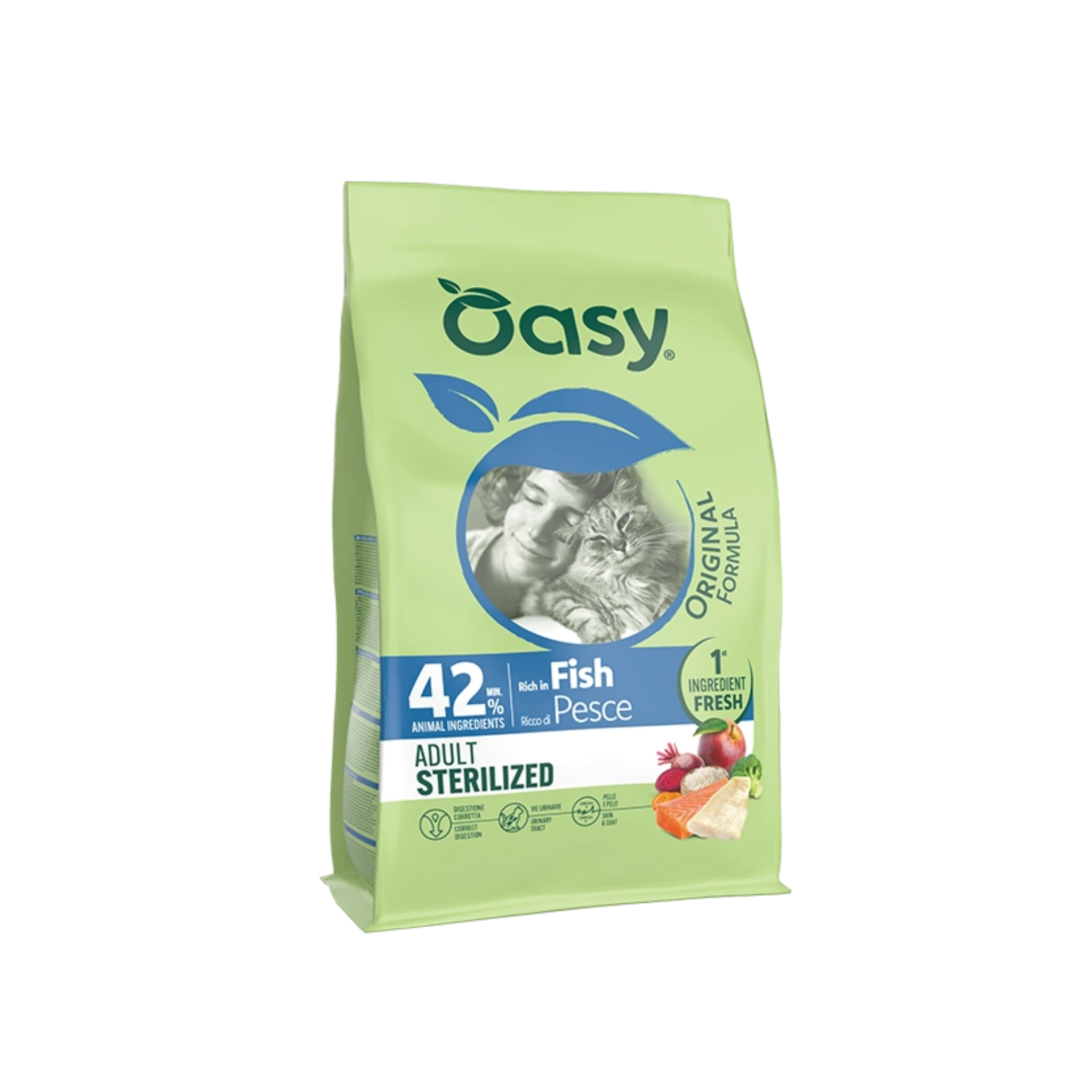 Oasy Dry Food for Adult Cat Original Sterilised Fish