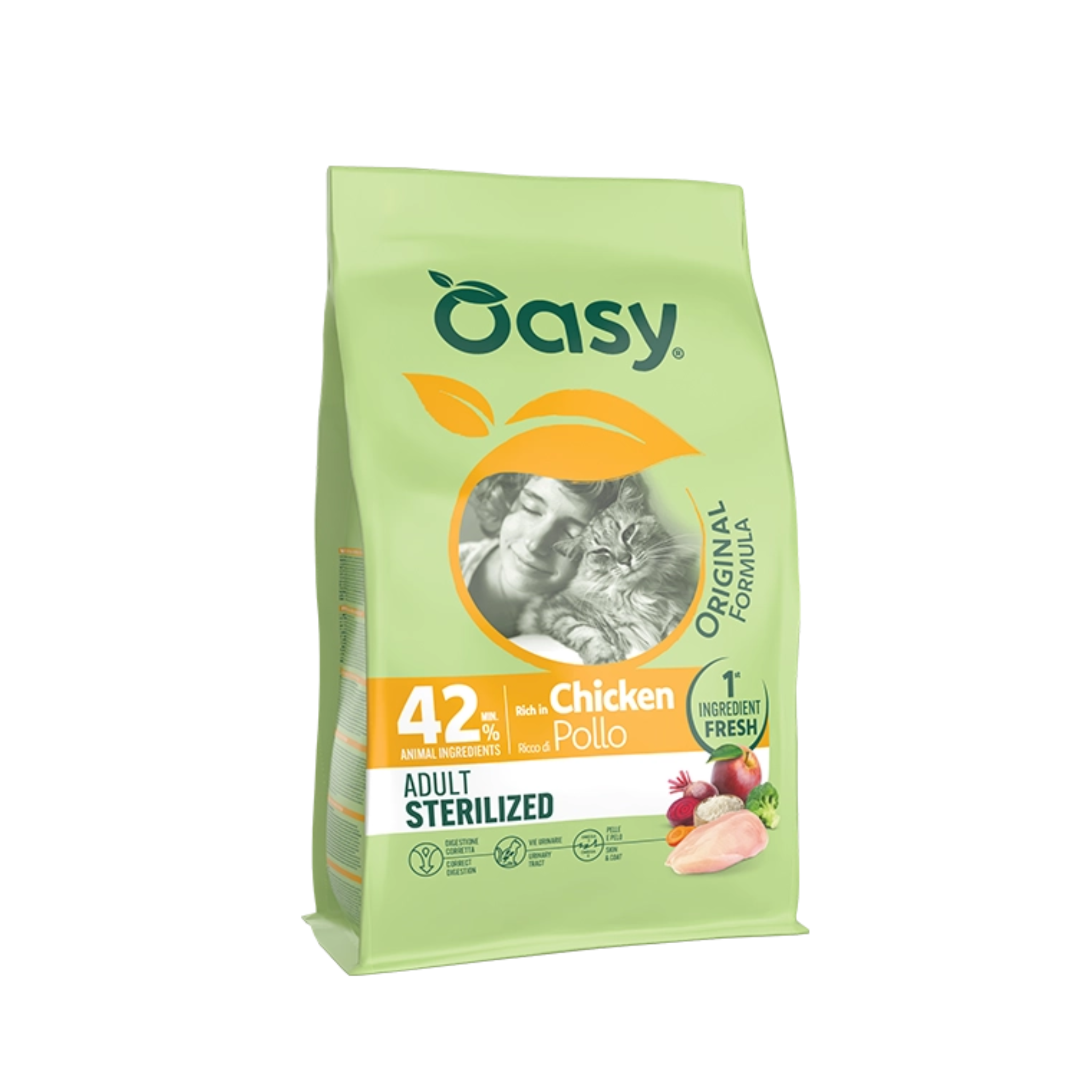 Oasy Dry Adult Cat Food Original Sterilised Chicken
